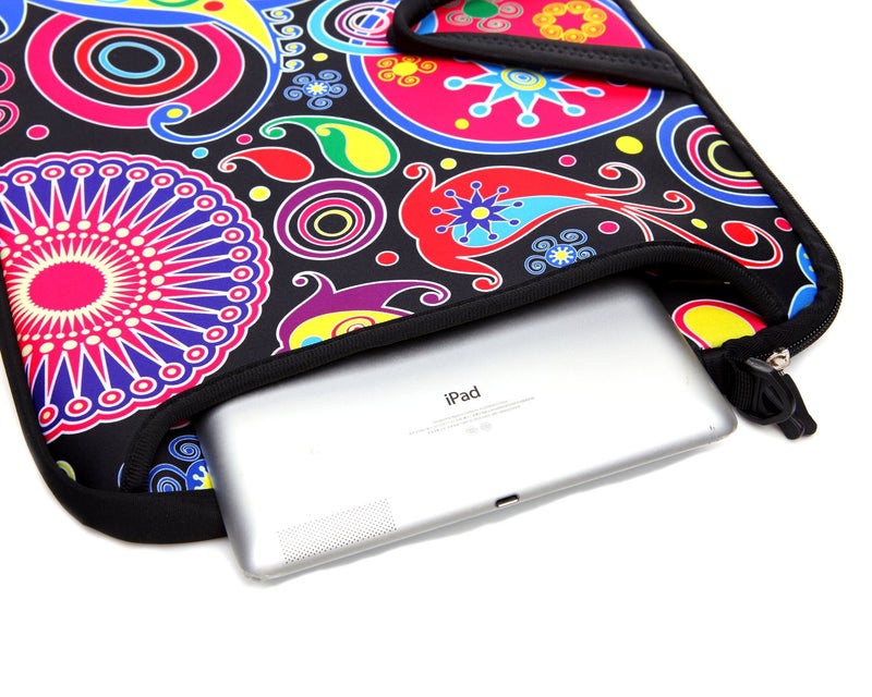 TAIDY 14-Inch Laptop Shoulder Bag Sleeve Case With Handle For 13" 13.3" 14" 14.1" Netbook/Macbook Air Pro (Classic Colourful) - Image 4